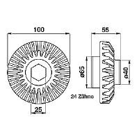 Kegelrad 24 Zähne 16607606 zu Vicon - PZ